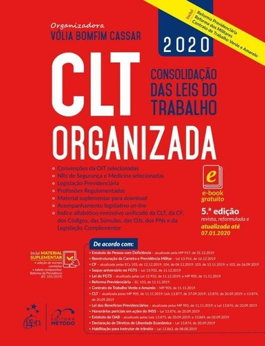 Clt Organizada - Consolidacao Das Lei Do Trabalho - Metodo
