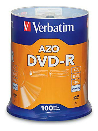 Dvd-r Verbatim 4.7gb 16x - 100 Discos