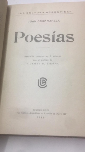 Poesias. Juan Cruz Varela. 1916