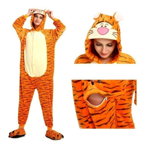 Pijama Entero Tigger Winnie The Pooh Kawaii Adulto Polar