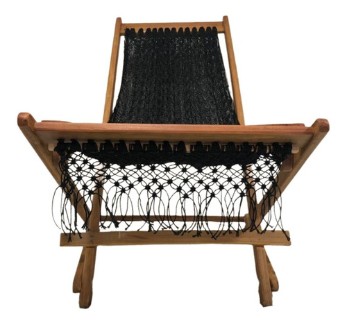 Hamaca Silla Mecedora Artesanal Plegable Negro