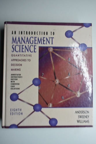 An Introduction To Management Science: Quantitative Apprc183