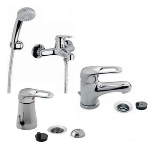 Combo De Griferias Fv Arizona Lavatorio + Bidet + Duchador