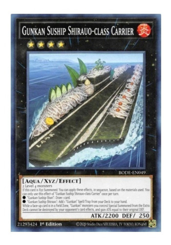 Yugioh Susharco Gunkan Clase Shirauo Transporta - Bode-sp049