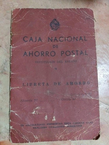 Antigua Libreta De Caja Nacional De Ahorro Postal ,uruguay 