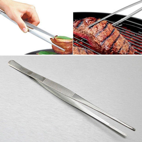 Pinzas De Precision Largas Chef Emplatar 20 Cm Inoxidable