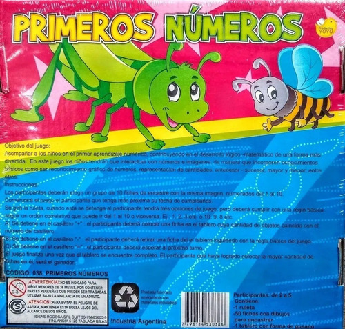 Juego De Mesa Primeros Numeros Para Aprender A Contar