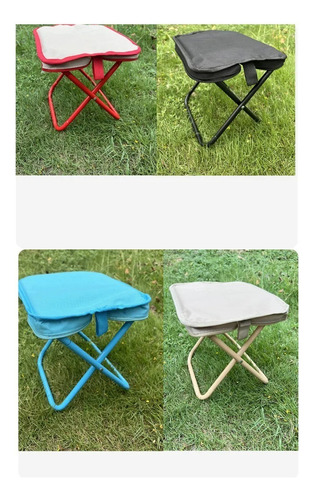 Silla De Camping Plegable Portátil Taburete Pesca O Playa