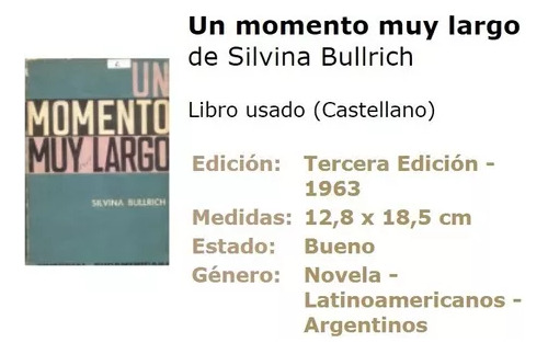 Silvina Bullrich: Un Momento Muy Largo