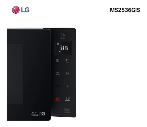 Imagen 5 de 5 de Microondas Inverter Neochef 25l LG Ms2536gis