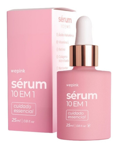 Sérum 10 Em 1 - 25ml - Wepink Momento de aplicação Dia Tipo de pele Todo tipo de pele