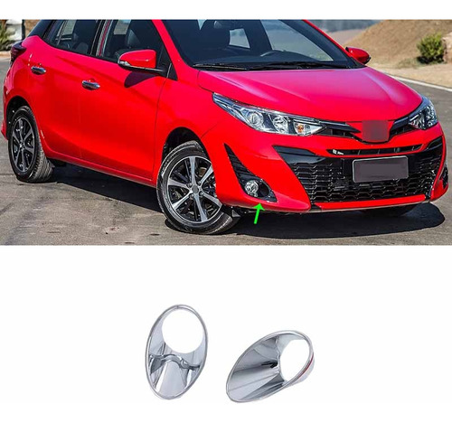 Aplique Cromado Farol De Milha Toyota Yaris Hatch 2018 Xl