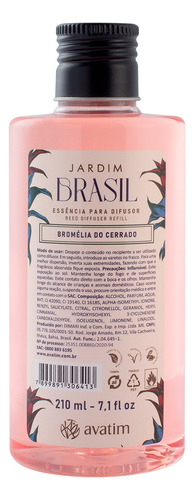 Essência Para Difusor Bromélia Do Cerrado 210 Ml . Avatim
