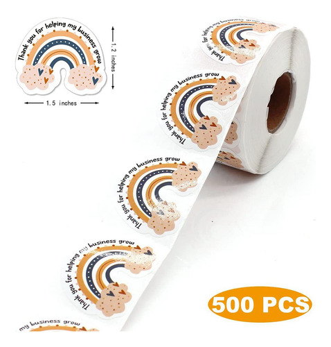 500x Etiqueta Engomada Del Arco Iris Scrapbooking Party Bag