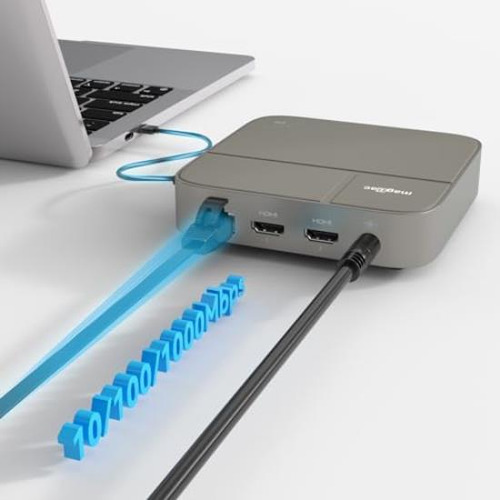 Estación De Acoplamiento Usb C Magbac O Dual Con 2 Hdmi Para