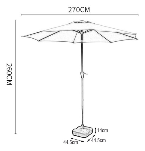 Sombrilla De Jardín Para Patio, Sombrilla Para Exteriores,