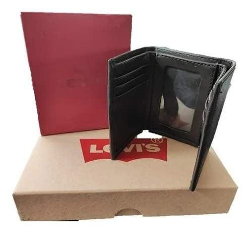 Cartera Levis Caf Oscuro Trifold Piel Sint tica Env o gratis