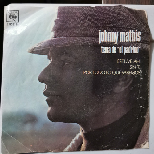 Disco 45 Rpm: Johnny Mathis- Tema El Padrino