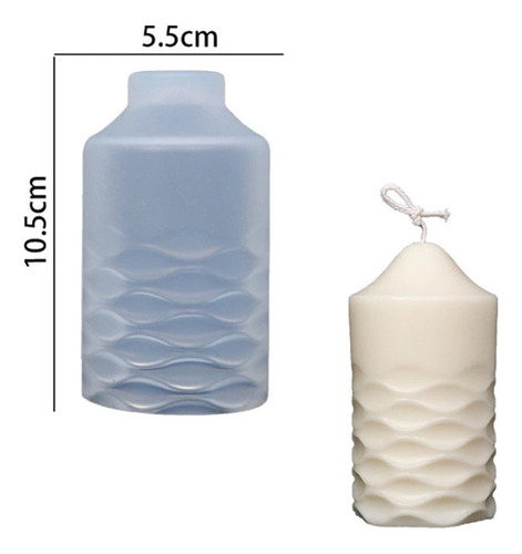 Moldes Para Velas De Silicona Con Forma De Onda Cilíndrica E