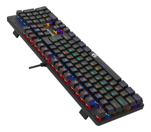 Teclado Redragon Valheim Rainbow Switch Azul K608-r Pt-brown