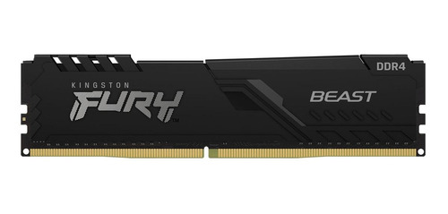Imagen 1 de 3 de Memoria RAM Fury Beast DDR4 gamer color negro  8GB 1 Kingston KF432C16BB/8