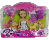 Comprar Set Muñeca Kaibibi Animal Keeper Con Mascotas Y Accesorios