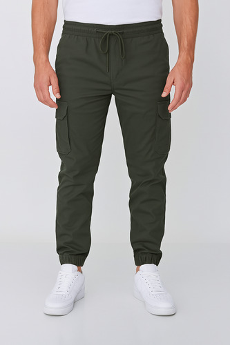 Pantalón Hombre Cargo Jogger Importado Joger Gabardina