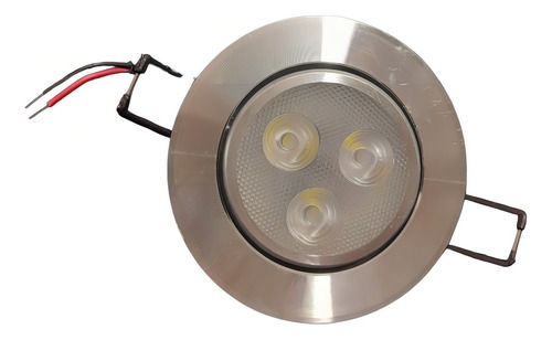 Kit de luz branca acetinada dirigível Plato LED de 3 W embutido, 10 unidades de cor branca