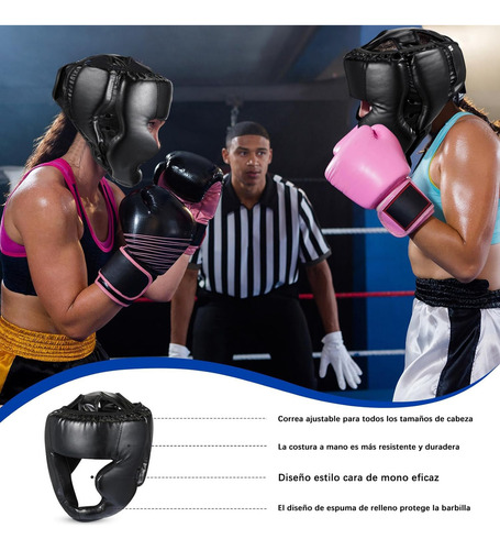 Careta Casco Para Boxeo Taekwondo De Barra Protector Cabeza