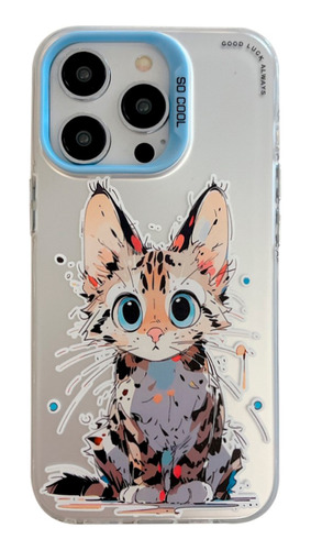 Protector iPhone 15 Pro Max Diseño Graffiti Gato