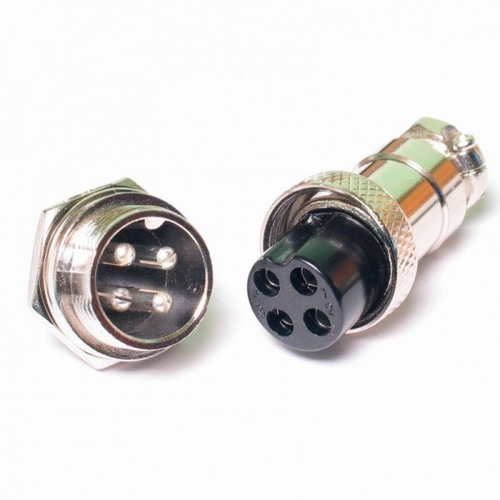 3x Conector Mike 4 Vias - Macho E Femea - Aproveite