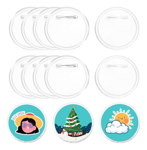 Meccanixity 12pcs Botones En Blanco Button Button Maker 256