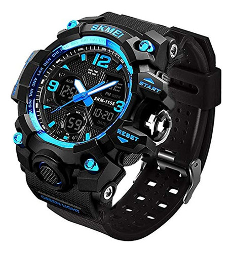 Lymfhch Reloj Deportivo Analógico Para Hombre, Led Reloj Dig