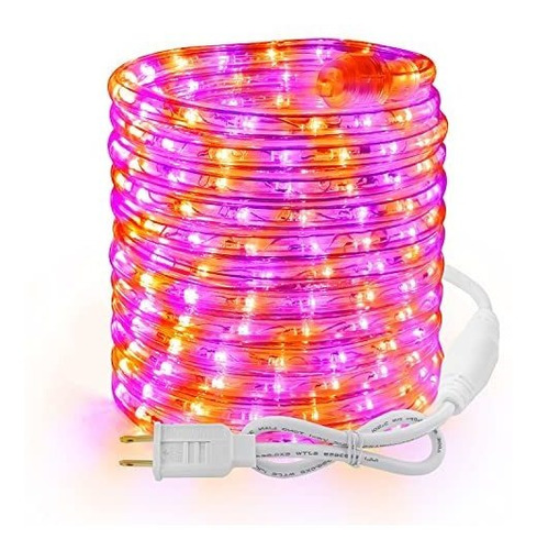 Brizlabs Orange Rope Lights, 18ft 216 Led Halloween Wj5xd