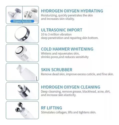 Máquina 6 En 1 Dermoabrasion Facial De Hidrógeno Y Oxígeno