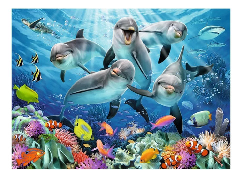 Rompecabezas Delfines Arrecife De Colores 500 Pzas. 14710