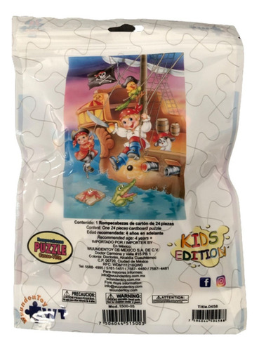 Rompecabezas Wuundentoy Aventura Pirata 24 Pzs