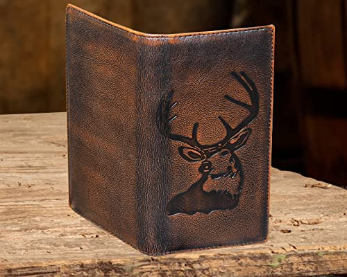 Dk86 Cartera Larga De Ciervo Para Hombre Cuero De Grano Comp