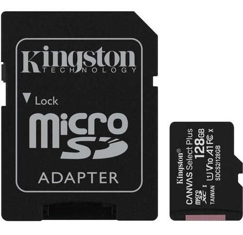 Imagem 1 de 1 de Cartão Memória Kingston Micro Sd Xc 128gb Canvas Select Plus