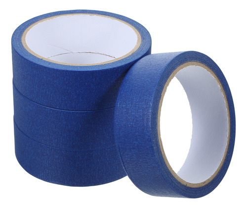 Cinta Adhesiva Estética Azul Para Hacer Manualidades, 4 Roll