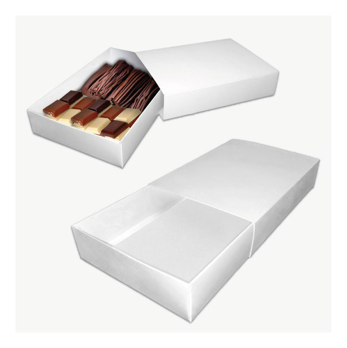 Caja Fosforera Para Chocolates Cookies Bombones Pack X 100 U