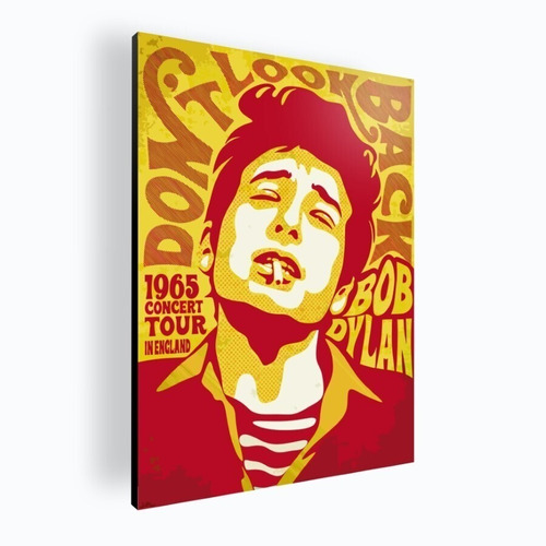 Cuadro Decorativo Moderno Poster Bob Dylan 30x42 Mdf