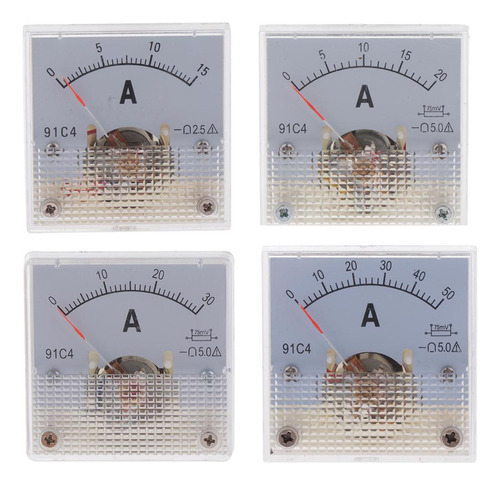 4pcs Electrical Dc Analog Panel Amp Meter Voltage Ammeter .
