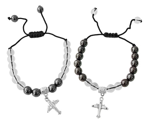 Pulsera Para Pareja Aviòn Amor Regalo Perfecto + Estuche