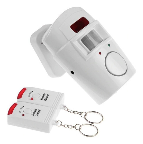 Imagen 1 de 10 de Alarma Inalámbrica Casa Sensor Movimiento Sirena + 2 Control