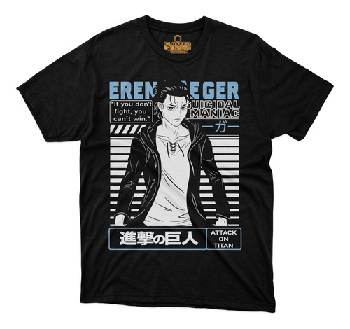 Playera Attack On Titan Anime Eren Jaeger Titan Shingeki Car