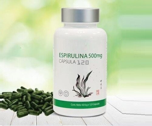 Spirulina 120 Caps 500mcg Superalimento Solo X Envio $85