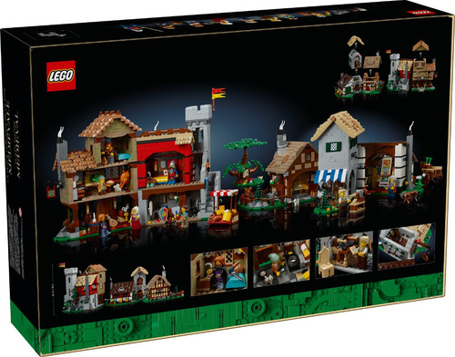 Lego® Icons Plaza Mayor Medieval 10332; Set De Construcción 3304 La Aldea De Felsa