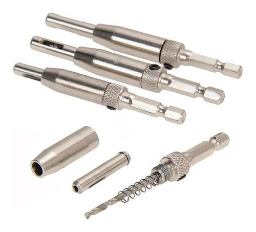 Mechas Centradora P/colocacion Bisagras 4 Pc Carpintero S.