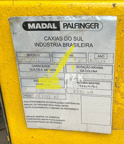 Guindaste Madal Palfinger Md300l - 2009